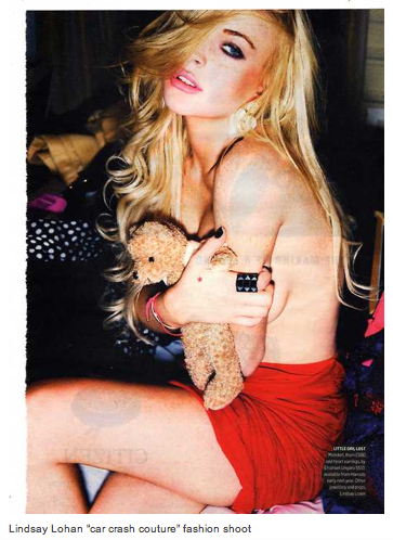 Lindsay Lohan car crash couture