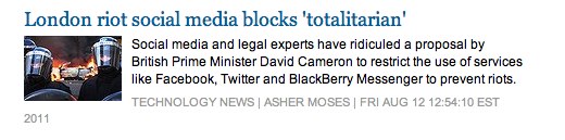London riots social media blocks totalitarian